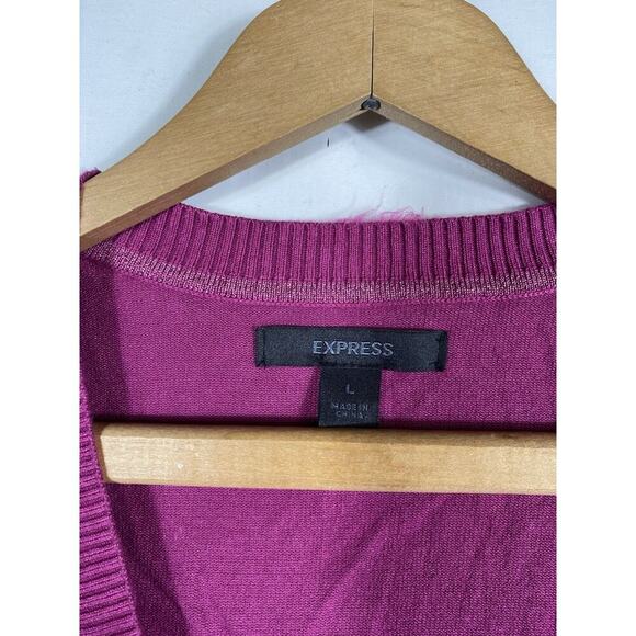 Express Sweater Shrug Sz Large Bolero Button Knit Pink Womens Y2K Princess Core - Picture 5 of 8